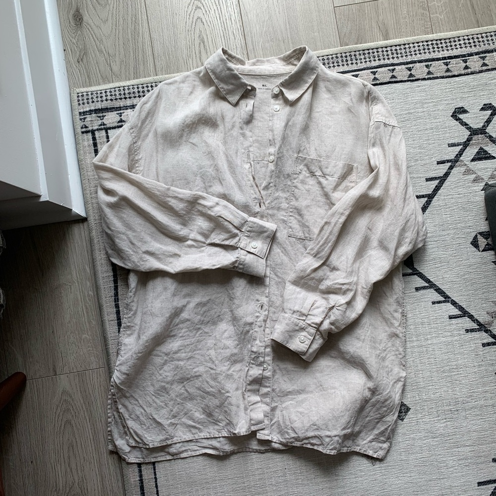 Muji Linen Button Down Shirt